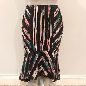 Nicole Miller multicolor flounce skirt - size 6